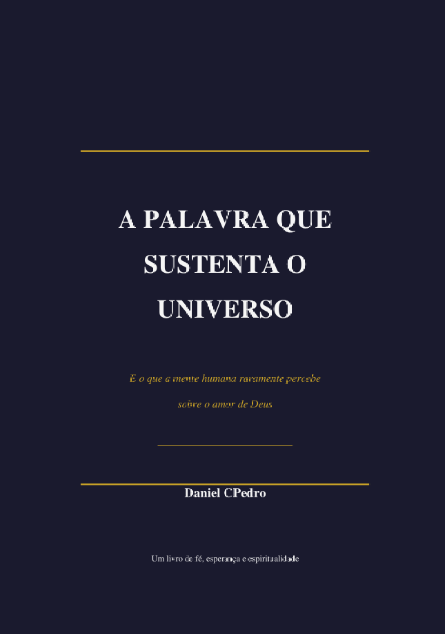 Capa de A PALAVRA QUE SUSTENTA O UNIVERSO